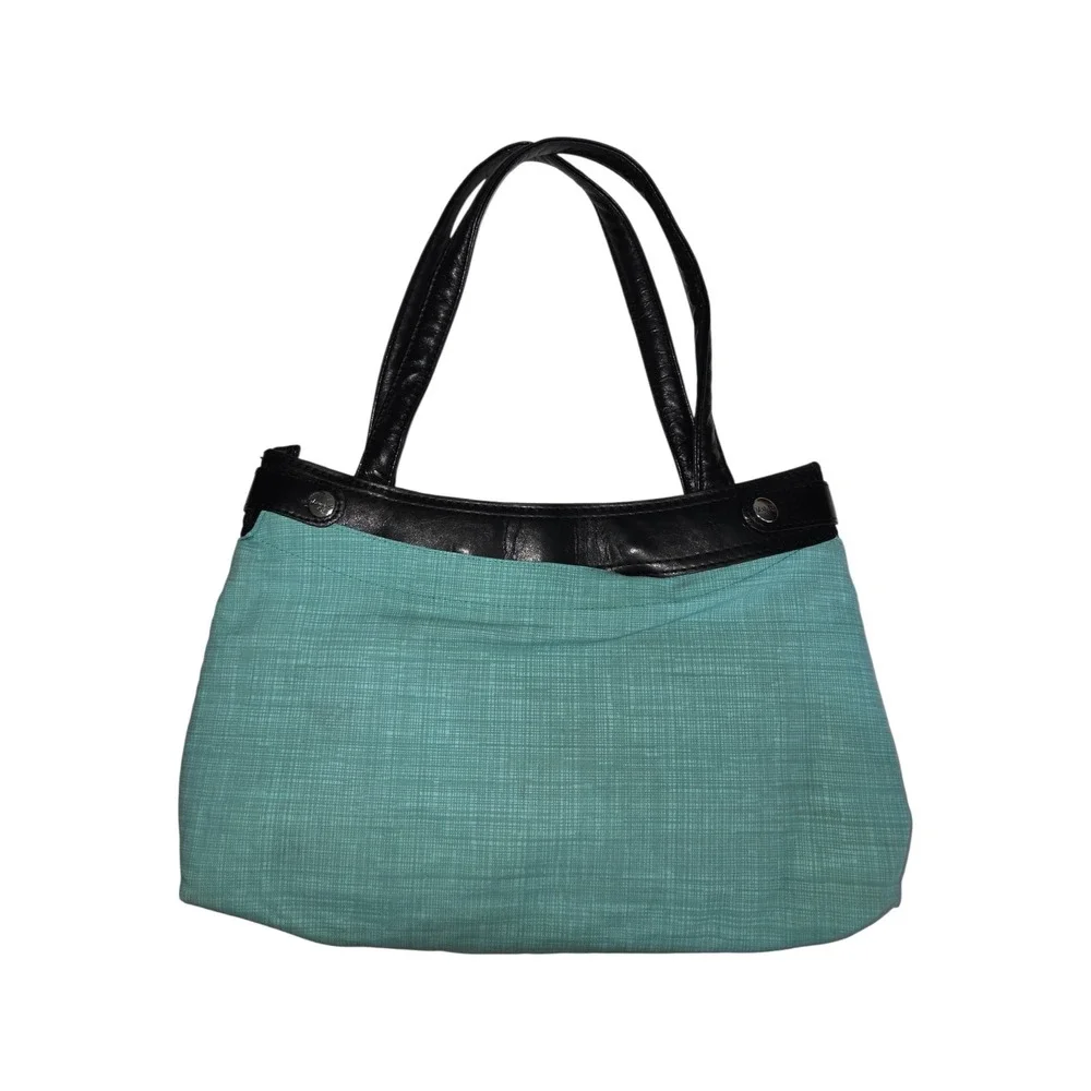 Thirty-One‎ Teal Chevron Embroidered Interchangeable Skirt Purse
